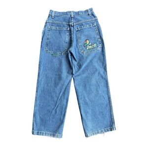VTG Y2K ‘90s JNCO Flamehead Blue Denim Skater Jeans Youth Size: 18